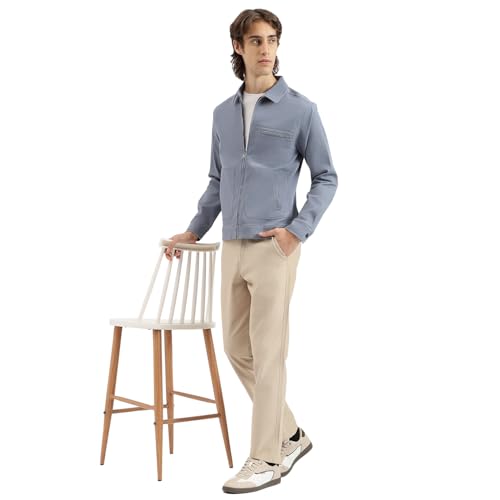 United Colors of Benetton Regular Fit Spread Collar Solid Washed Cotton Twill Jacket -25A2FSIC1002I902 (Size : XL)