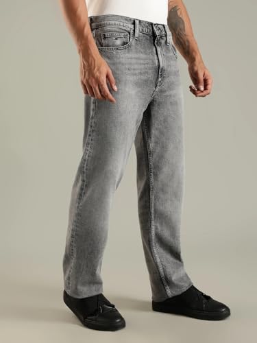 Tommy Hilfiger Light-Wash Regular Fit Mid Rise Jeans Grey
