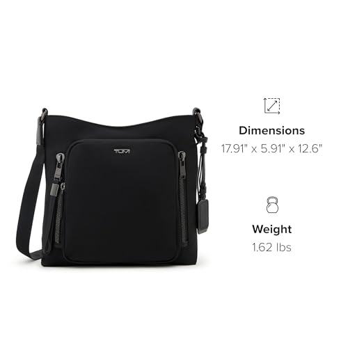 TUMI - Voyageur Tyler Crossbody - Nylon Crossbody Bag - Business, Travel Bag - Stain, Water-Resistant - Stylish Purse, Black/Gunmetal, One Size, Voyageur Tyler Crossbody