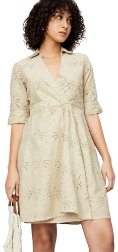 Kalki x Max Women Schiffili Wrap Dress, Beige, XS