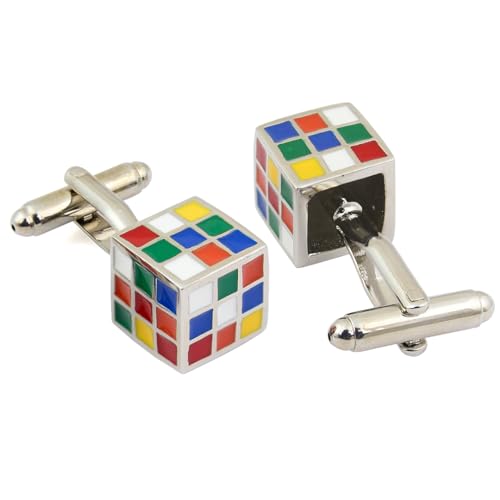 Peluche Multicolour The Rubix Cube Cufflinks for Men