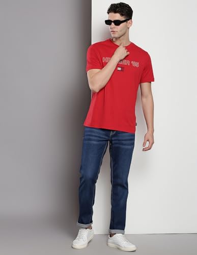 Tommy Hilfiger Mens Red Color T-Shirt (S)