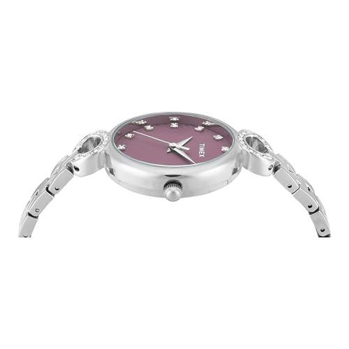 TIMEX Purple Round Dial Analog Women's Watch - TWEL22700