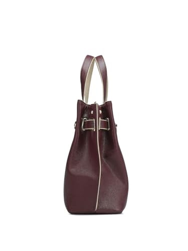 Da Milano Genuine Leather Maroon Satchel (01563) (Medium)