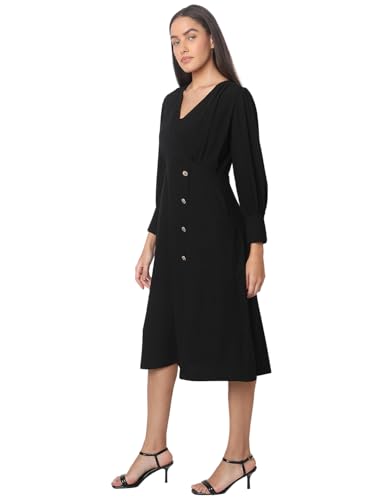 VERO MODA Women Black Fit and Flare Dress