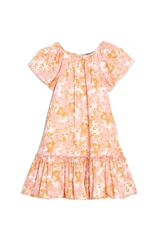 Allen Solly Girl's Cotton Modern Below The Knee Dress (AGDRERGFB23019_Peach
