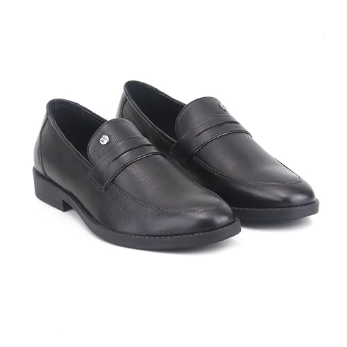 Red Chief Low Ankle Formal Slip On Shoes for Men | Black UK08