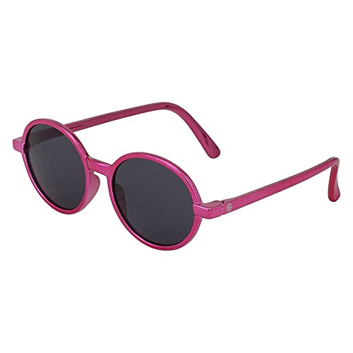 Carlton London Girl's Black Lens & Pink Round Sunglasses