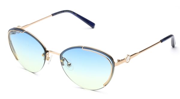 Tommy Hilfiger Women's Cat Eye Gold-Blue Sunglasses TH2626 C5