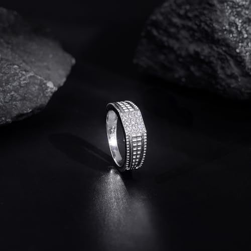 GIVA 925 Silver Lustrous Square Ring For Him, Fixed Size, Indian -17 | Gifts for Men and Boys | With Certificate of Authenticity and 925 Stamp | 6 Months Warranty