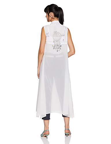 W for Woman Women's Cape Gilet (16AU32413-65106_White_8)