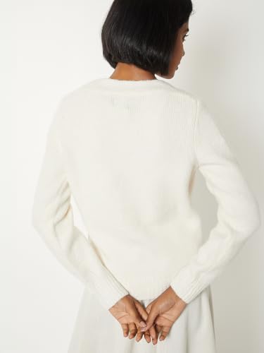 Max Women Floral Embroidered Cardigan (Off White_L)