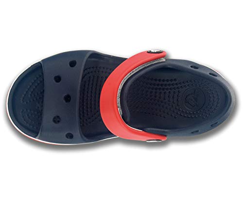 Crocs Unisex Kids Crocband Sandal Kids Croslite Navy/Red Sandal | 5 UK |
