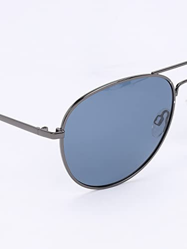Skechers Men Aviator Grey Polarization Sunglasses, large