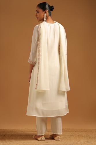 Soch Womens Cream Mul Chanderi Geometric Salwar Suit With Machine Embroidery and BeadsDetails