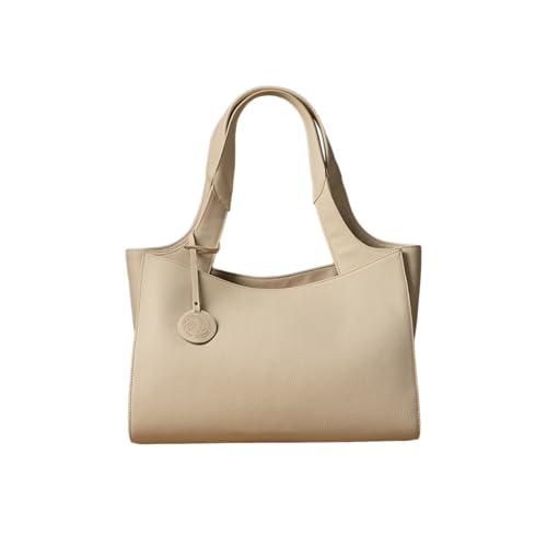 Theater Professor Aftermath Structured Cream Tote Bag for Women | Textured Faux Leather Shoulder Handbag with 3 Compartments & Zip Closure | Spacious Everyday Work Carryall
