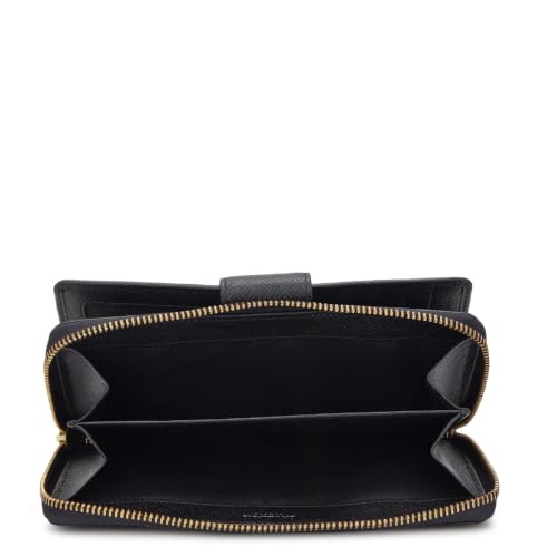 Da Milano Premium Leather Wallet for Women | Multi Compartment Travel Wallet - Black