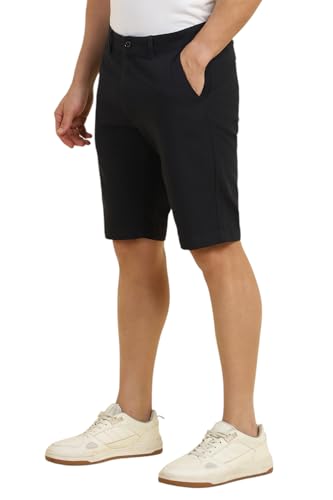 Allen Solly Men's Bermuda Shorts (ASSRQRGF832477_Black