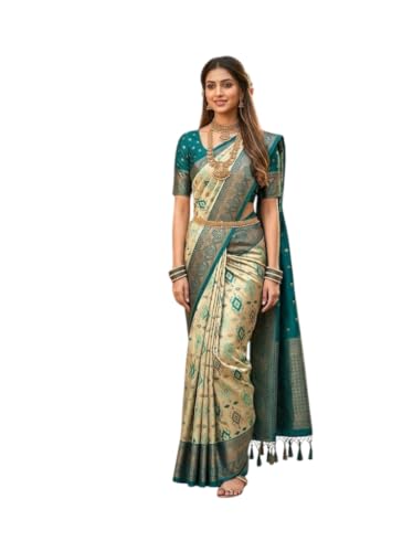 SREE KUMARAN Women's Kanchipuram Kubera Silk Pure Pattu Sarees (VSK272-8)
