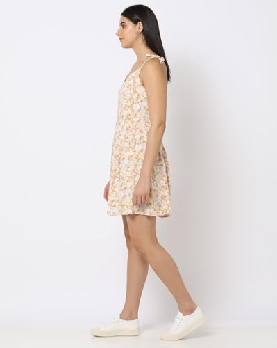 GAP Women's Rayon Classic Above The Knee Casual Dress (442110638_Multi Multicolour