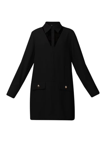 ONLY Women Solid Regular Fit Casual Black Shirt Dress