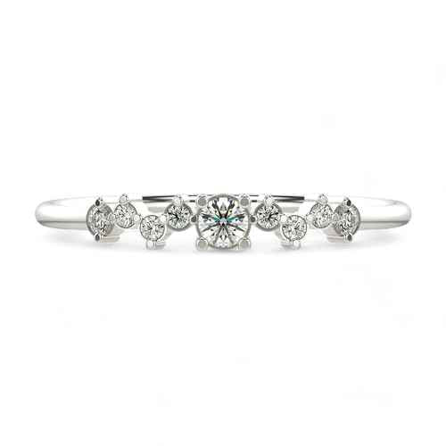 VALANOVA Sterling Silver & Certified Lab Grown Diamond 0.14cts | Ring For Women/Girls | Stylish & Elegant | VGR0393 | Ring Size: 7