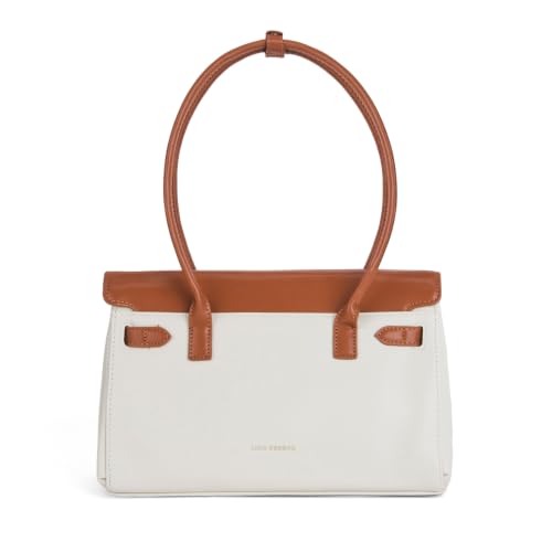 Lino Perros Ella Luxe Flap Beige Shoulder Bag