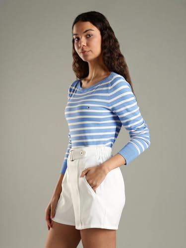 Tommy Hilfiger Regular Fit Cotton Boat Neck Sweater