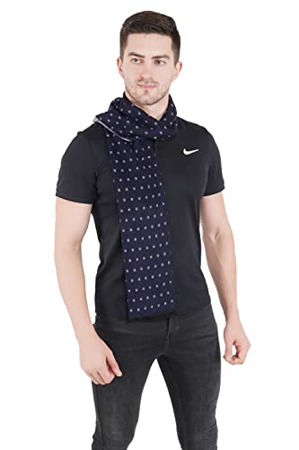 MUFFLY Woven Reversible Printed Men's Wool & Acrylic Muffler Warm Cashmere Wrap Shawl