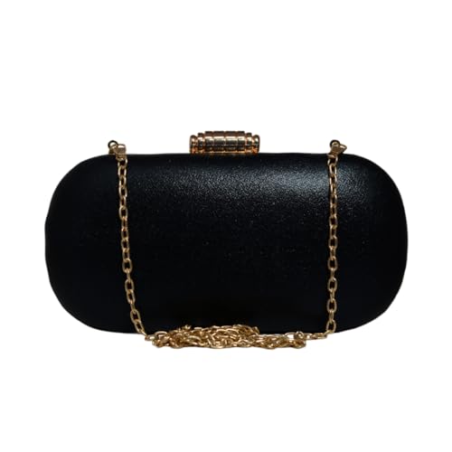 Artklim Shimmery Party Clutch Bag For Women (Black)