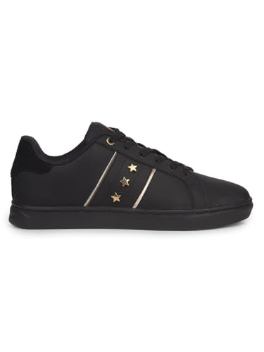 Hush Puppies Women's STARLINE Star Sneake Black Casual Shoe's - 7 UK (5216072)