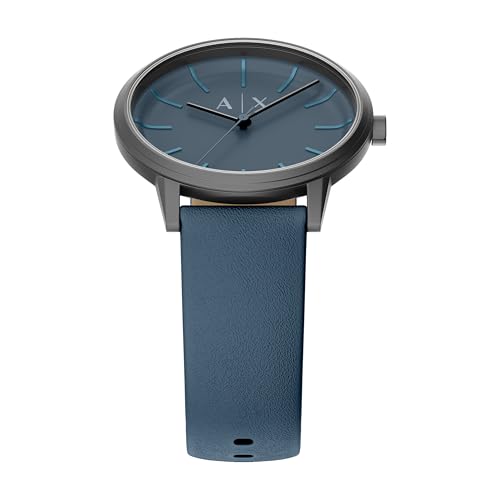 Armani Exchange Blue Quartz Leather Watch AX2767