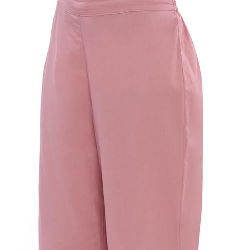 Biba Women Dull Pink Embroidered Straight Suit Set_44