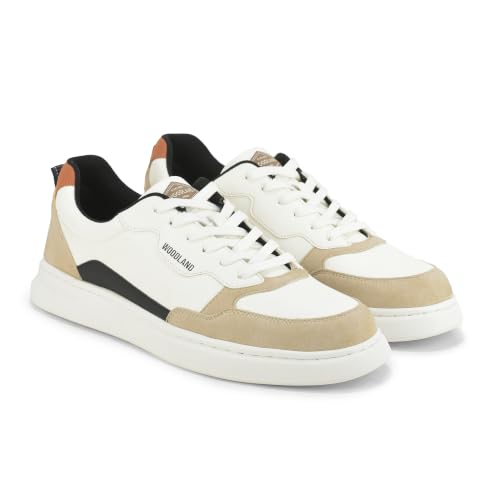 Woodland Men's White Polyurethane Sneakers-UK-6 (Euro 40)