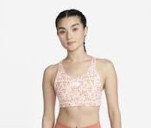 Nike Women's Polyester Wire Free Modern Push-Up Sports Bra (DM0666-610_Atmosphere/White_XS)