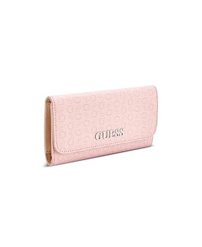 Guess Rose Petal Printed Snap Button Abbas Slim Tri-Fold Wallet