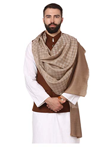 Pashtush Men's Fine Wool Luxury Blended Muffler, Light Weight, Soft and Warm.