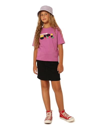 VERO MODA Girls Solid Cotton Thigh Length Black Straight Skirt
