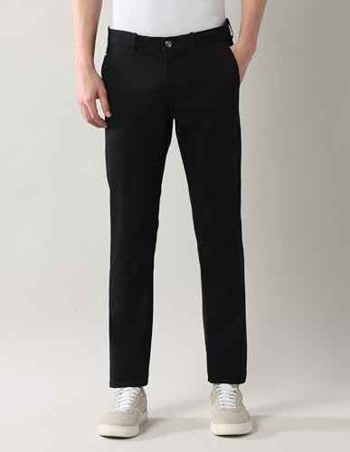 Arrow Sport Men's Slim Fit Autoflex Trousers Black