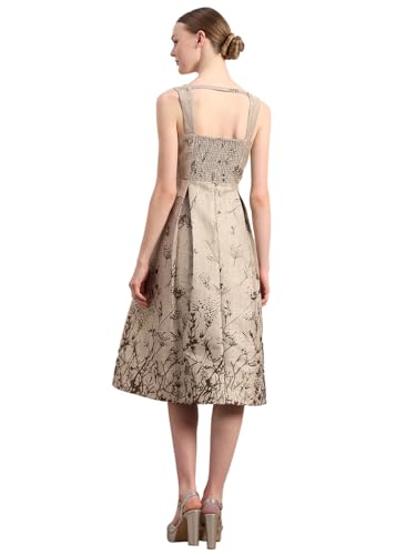 VERO MODA Women's Fit and Flare Beige Dress