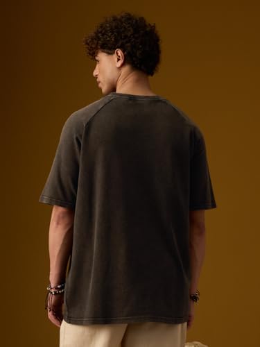 The Souled Store Nomad: Pathfinder Men and Boys Short Sleeves Round Neck Graphic Printed Typography Casual Drop Shoulder Streetwear Trendy Cotton Oversized T-Shirt