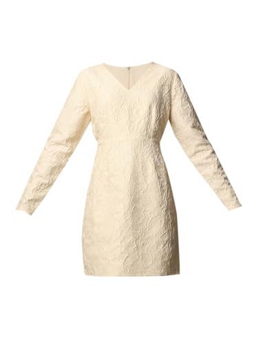 ONLY Women Self Design Party Beige A-line Dress
