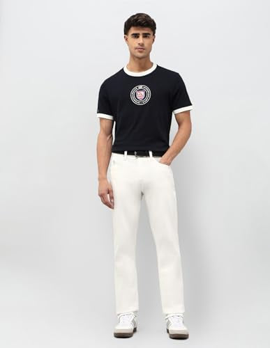 U.S. Polo Assn. Denim Co. Men's Harold Slim Straight Fit White Jeans (UDJEN2024_White_40)