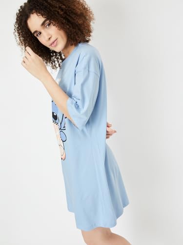 Max Women's Cotton Casual Chemise (CLD1403_Blue_XXL)