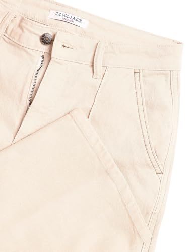 U.S. POLO ASSN. High Rise Straight Fit Jeans (UWAW25JEN405_White_34)