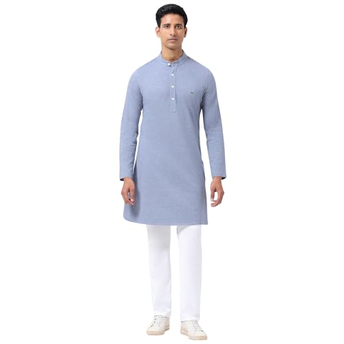 Men's Full Sleeve Knee Length Slim Fit Kurta