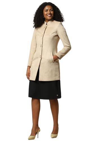 Women Beige Solid Formal Jacket