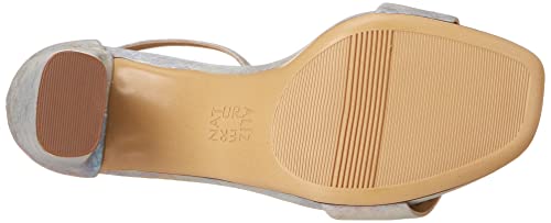Naturalizer Womens Joy Ankle Strap Heeled Dress Sandal, Light Grey Leather, 7