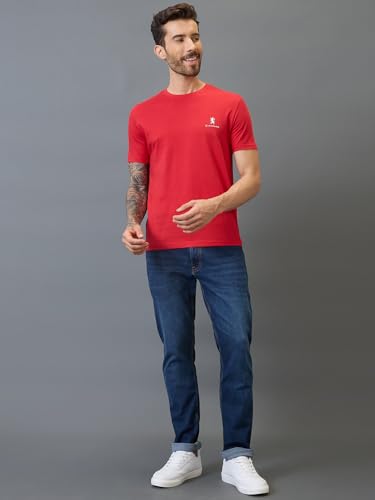 Giordano Men Mid Blue Cotton Regular Fit Mid-Rise Jeans