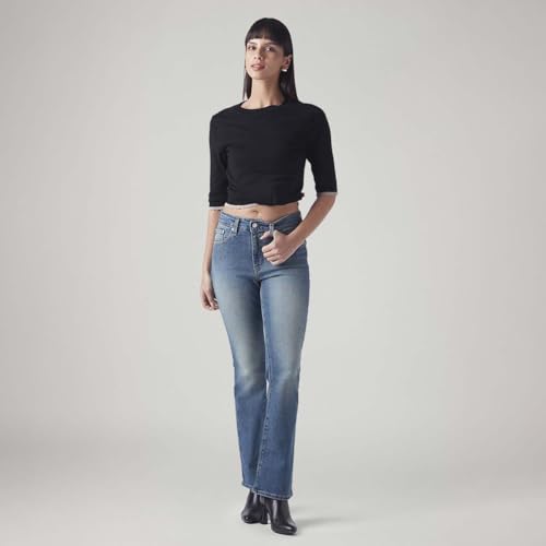Levi's Women's 725 Mid Indigo Flared Fit High Rise Jeans